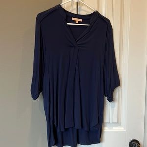 Gibson Latimer tunic top navy size small